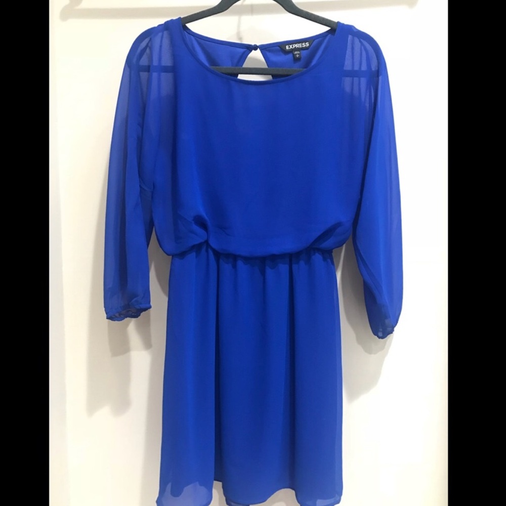 Express - Royal Blue Chiffon dress